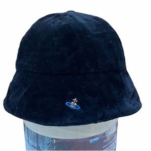 Rare Vivienne Westwood Black Velvet Bucket Hat